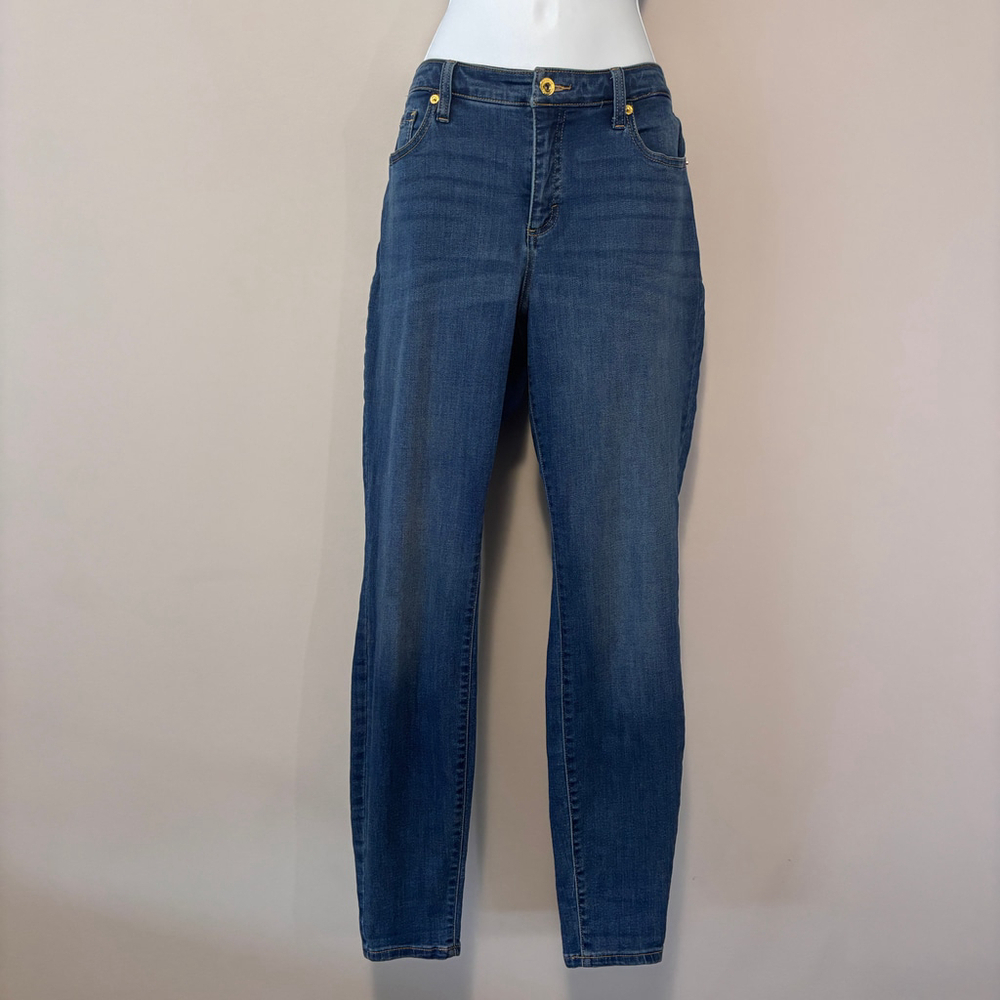 INC International Concepts Women's Size 10 Blue Curvy Mid Rise Skinny Jeans NWT - Picture 4 of 6